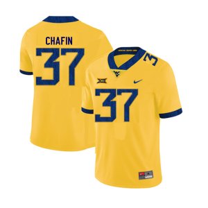 Men's West Virginia Mountaineers NCAA #37 Owen Chafin Yellow Authentic Nike Stitched College Football Jersey EP15D06KI